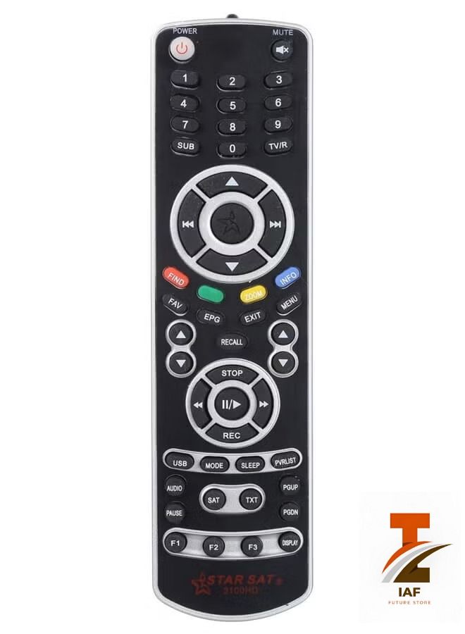 إيف جهاز تحكم عن بعد لجهاز استقبال التلفزيون أسود