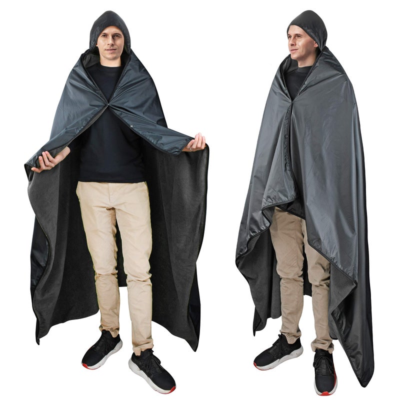 Catalonia بطانية كاتالونيا المقاومة للماء والرياح القابلة للارتداء لمباريات كرة القدم والفعاليات الرياضية للمشجعين بطانية خارجية محمولة ومتينة للتخييم والتجمعات