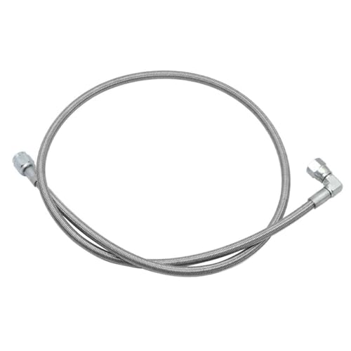 FZJDSD4 AN 90 degree straight Steel Braided Turbo Oil Feed line 36 Length Hose Super sturdy scratchresistant and wearresistant - Image 1