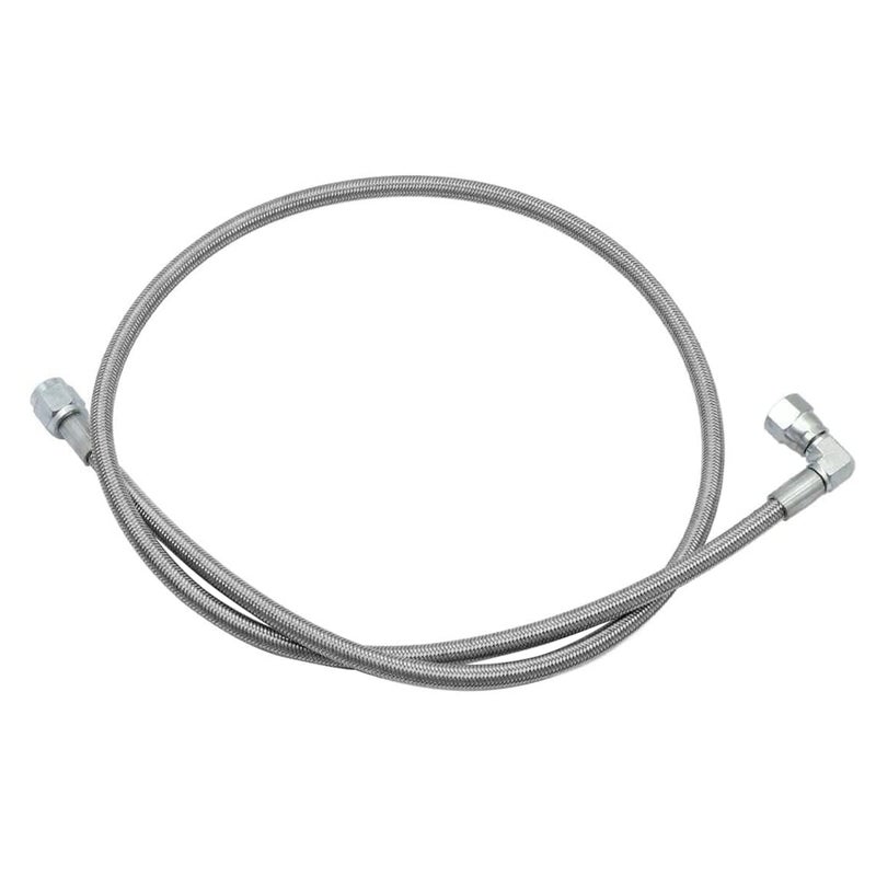 FZJDSD4 AN 90 degree straight Steel Braided Turbo Oil Feed line 36 Length Hose Super sturdy scratchresistant and wearresistant - Image 2