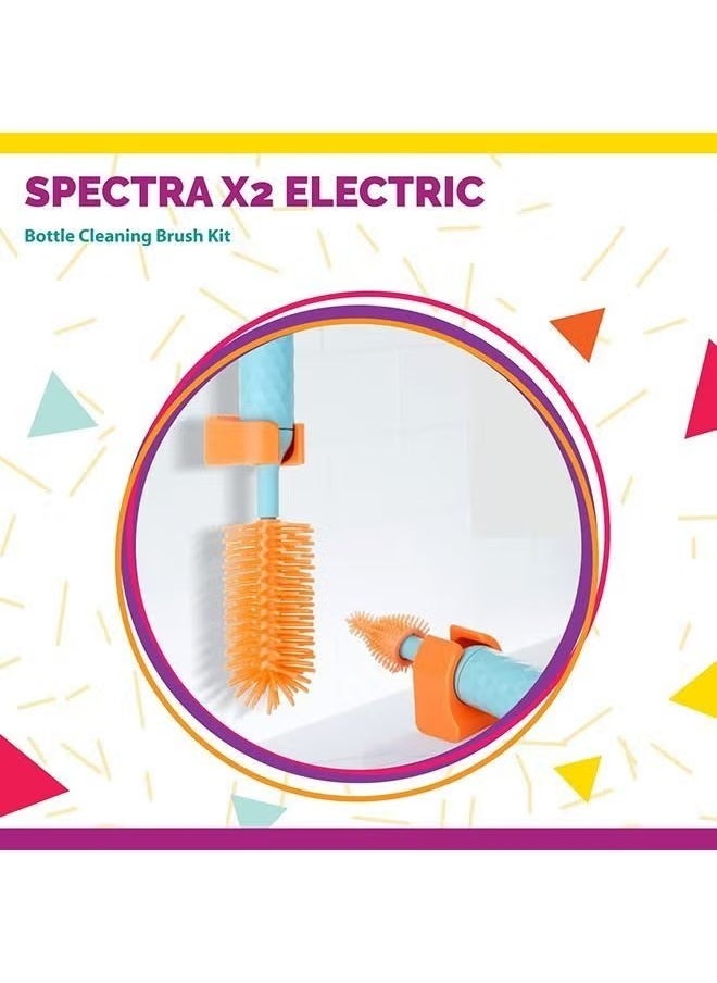 Waterproof Electric Bottle Cleaning Brush Kit with Scissor Tong