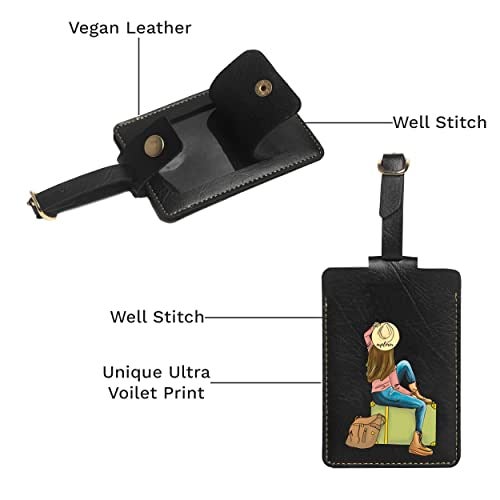 The Messy Corner Ultra Violet Premium Luggage Tag | Elegant & Unique Travel Bag Identifier | Compatible with Suitcases, Luggage & Backpacks | 1 Label - Image 3