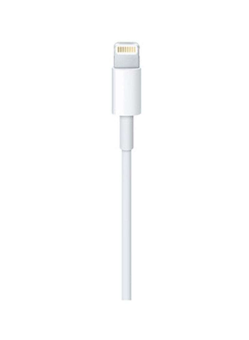 ابل  مُجدد - كابل بمنفذ USB ومنفذ Lightning لجهاز أبل آيفون أبيض - Image 5
