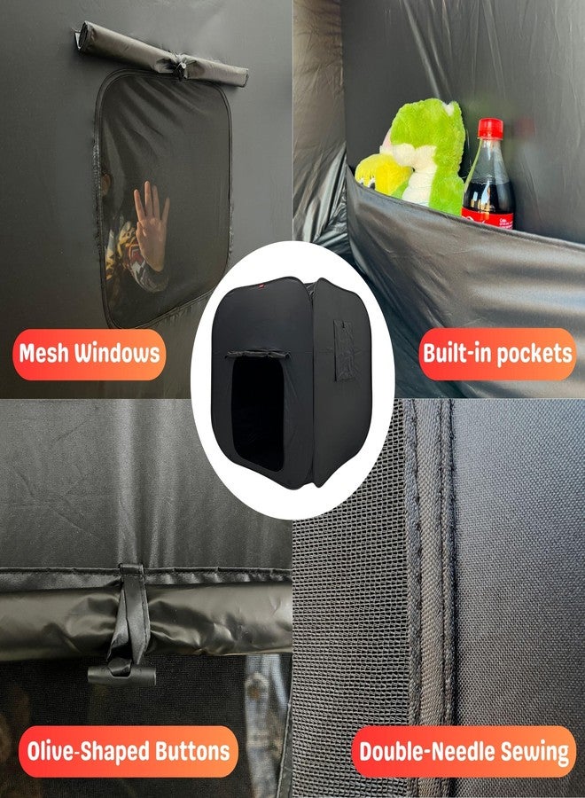lukidoki Sensory Tent for Kids & Adults with Autism ADHD SPD - CPC Certification Extra Big 47x47in Black Out Calm Corner Helps Children Relax Reduce Anxiety - Pop-up Autistic Sensory Room Play Tent - Image 4