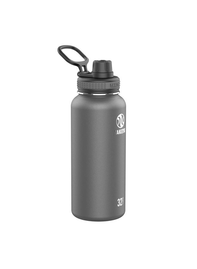 Takeya Originals Vacuum-Insulated Stainless-Steel Water Bottle 32 oz Gray 50016-A - Image 1