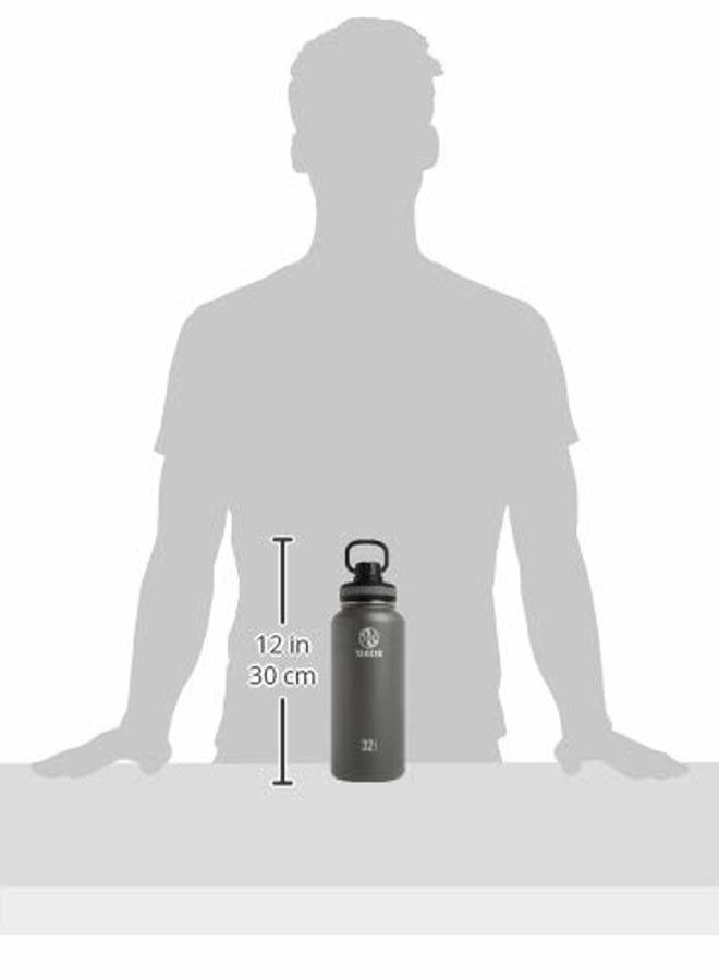 Takeya Originals Vacuum-Insulated Stainless-Steel Water Bottle 32 oz Gray 50016-A - Image 3