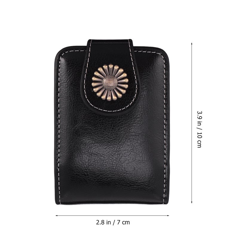 2 pcs Pounch Lipsticks Pounch Lipsticks Case Lip Gloss Carrying Case with Built In Mirror (Black) - Image 2