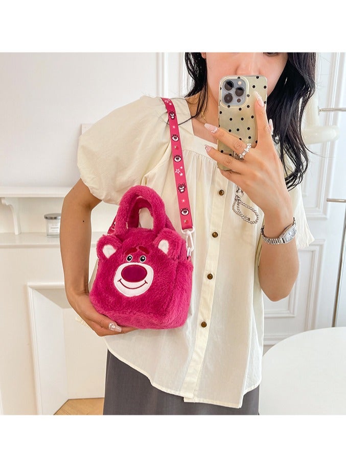 Plush handbag for girls cute--Strawberry Bear  - Image 1