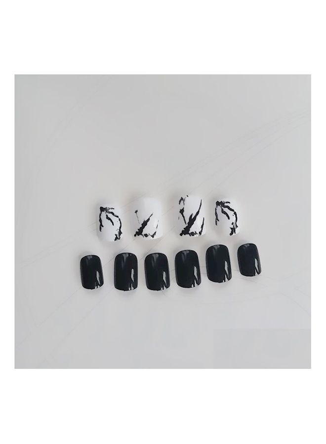 نيبمينينت طقم أظافر صناعية بتصميم إنك ويند من 24 قطعة متعدد الألوان - Image 1