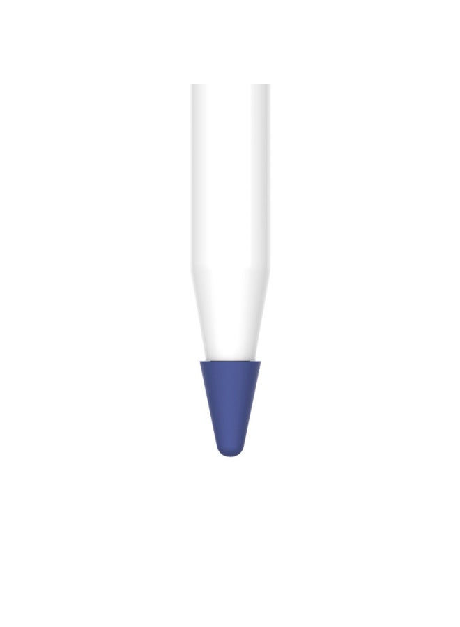 Apple Pen Tip Cover For Apple Pencil Pen Tip Silicone Protective Cover Stylus Non-slip Wear-resistant Pen Tip Shell-Color:Dark Blue-(one Nude, Bulk, No Opp Bag)-Applicable Model:apple Pencil1/2 Universal Pen Case - Image 1