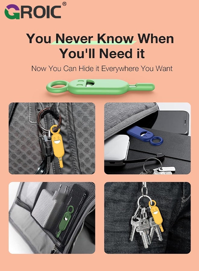 GROIC 6 Pcs SIM Card Holder, Contains Removal Opening Tool Tray Ejector Pins 6Pcs Needle Opener Ejector Compatible with All iPhone Apple iPad HTC Samsung Galaxy Cell Phone Smartphone - Image 5