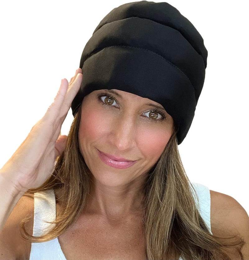 Headache Hat Halo  Migraine Relief Cap Long Lasting Cooling Ice Pack Mask  Cold Compress Head Wrap for Tension Stress  Hangover Natural Cooling Therapy - Image 1