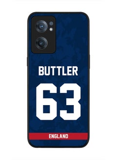 Rugged Black Edge Case for OnePlus Nord CE 2 5G, Slim fit Soft Case Flexible Rubber Edges Thin Cover - Player Name - Jos Buttler, Jersey Number- 63