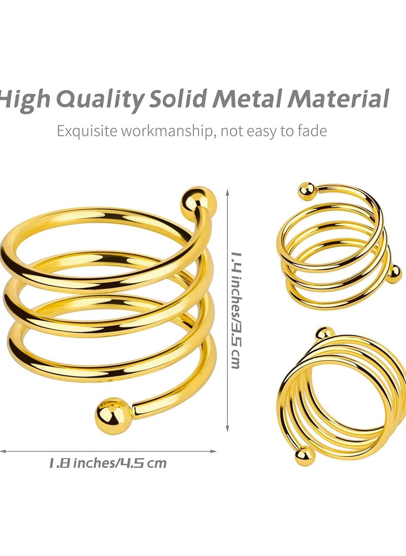 Elegant Gold Napkin Rings Set, 10Pcs Sturdy Metal Holders for Wedding and Dining Table Decor, Stylish Spring Design for Special Occasions - Image 4