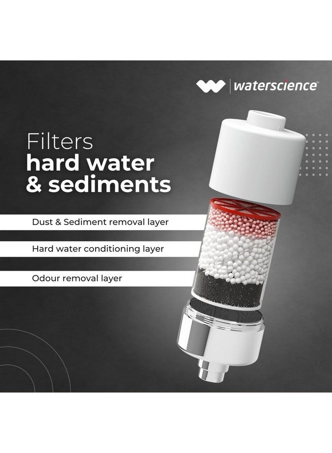 WaterScience فلتر CLEO للصنبور والدش من WaterScience للمياه العسرة | مُلين مياه للحمام | فلتر مياه عسرة - Image 4