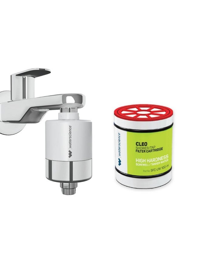 WaterScience فلتر CLEO للصنبور والدش من WaterScience للمياه العسرة | مُلين مياه للحمام | فلتر مياه عسرة - Image 1