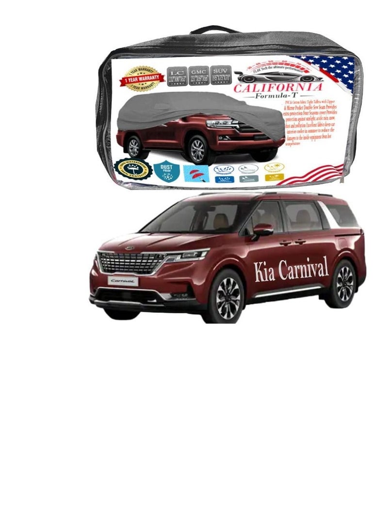 California formula-T California Car body Cover Windproof  Scratch Resistant Cover with Working Gloves Kia Carnival 