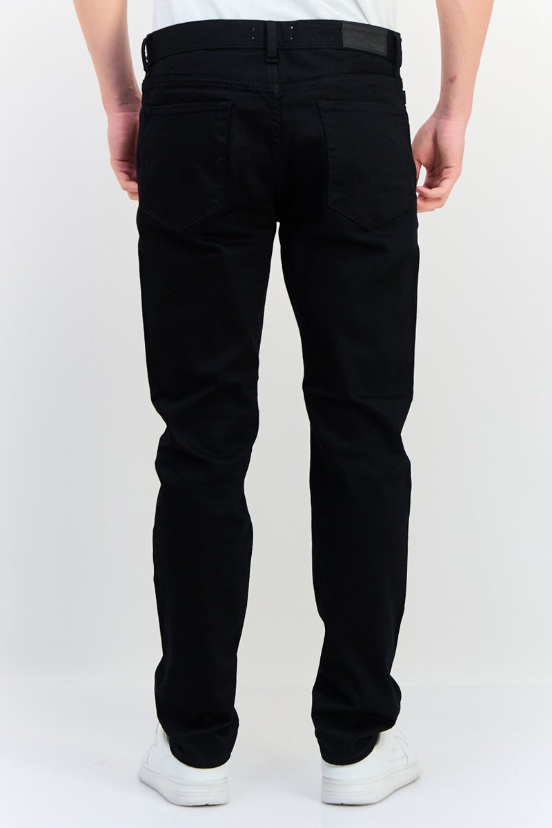 Selected Homme Men Slim Fit Solid Denim Jeans, Black - Image 4