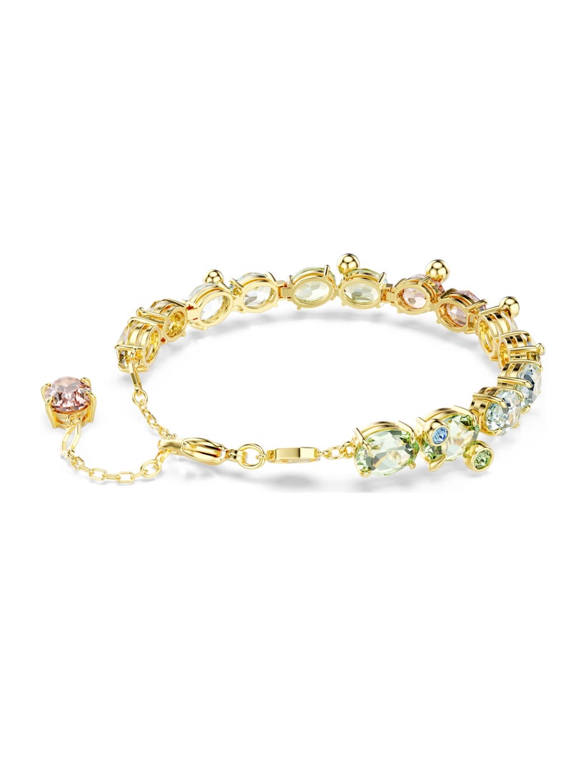 Swaro Gema Tennis bracelet,Mixed cuts, Multicolored, Gold-tone plated-5705808 - Image 5