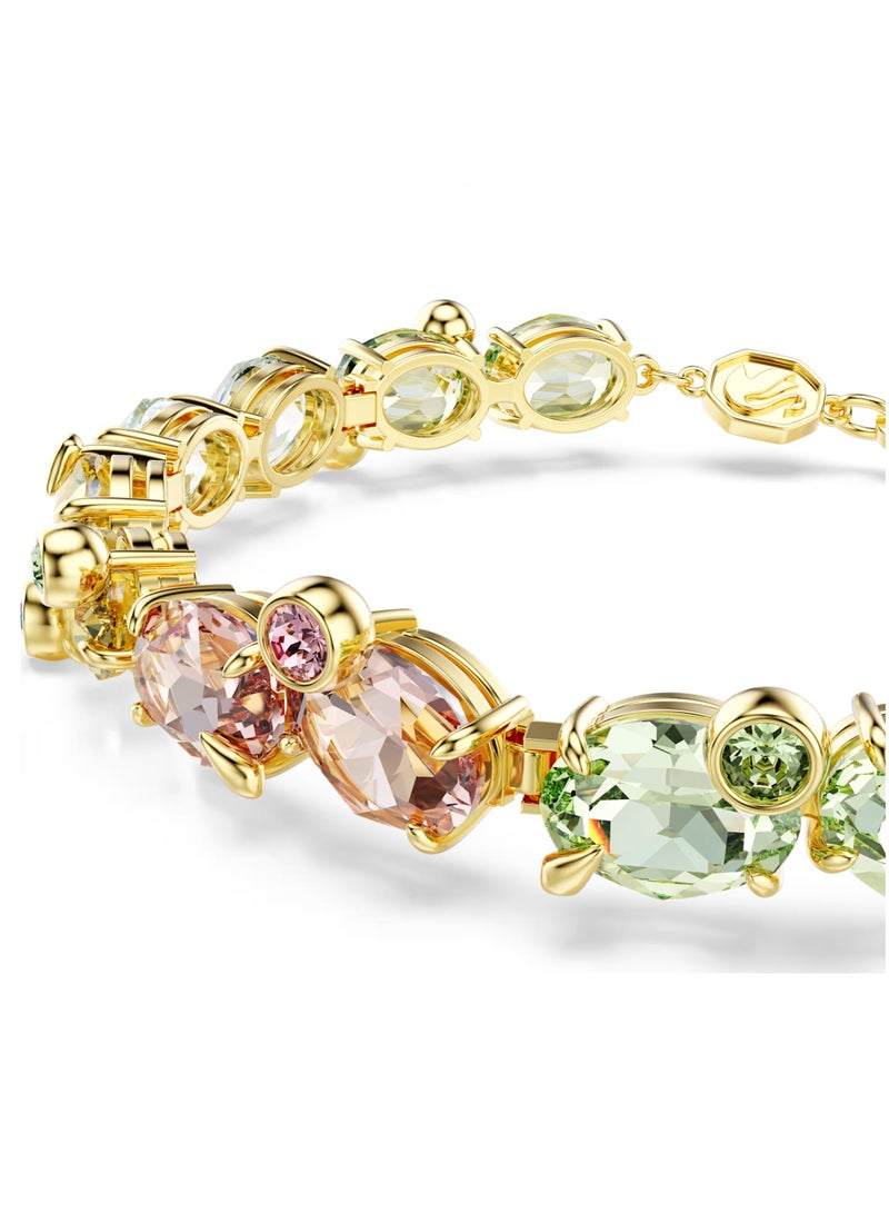 Swaro Gema Tennis bracelet,Mixed cuts, Multicolored, Gold-tone plated-5705808 - Image 4