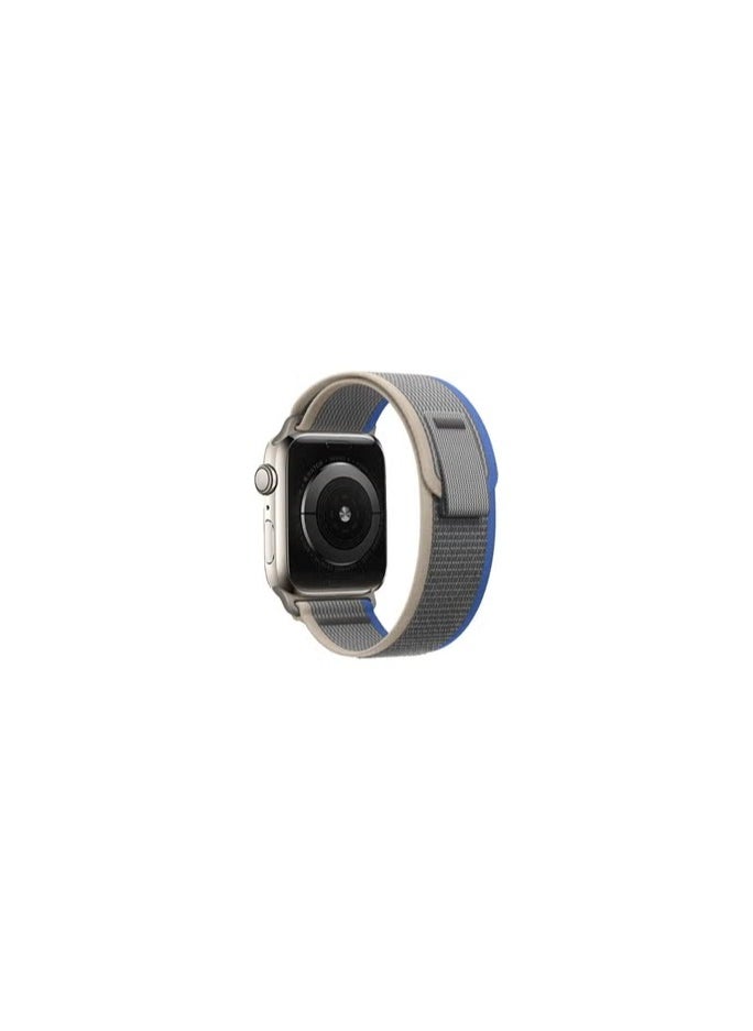 CATANES - Apple Watch Trail Band 49mm 45mm 44mm 42mm Nylon Woven Sport Strap for iWatch Series Ultra2/Ultra/8/7/SE/6/5/4/3/2/1 Dark Grey/Blue - Image 1