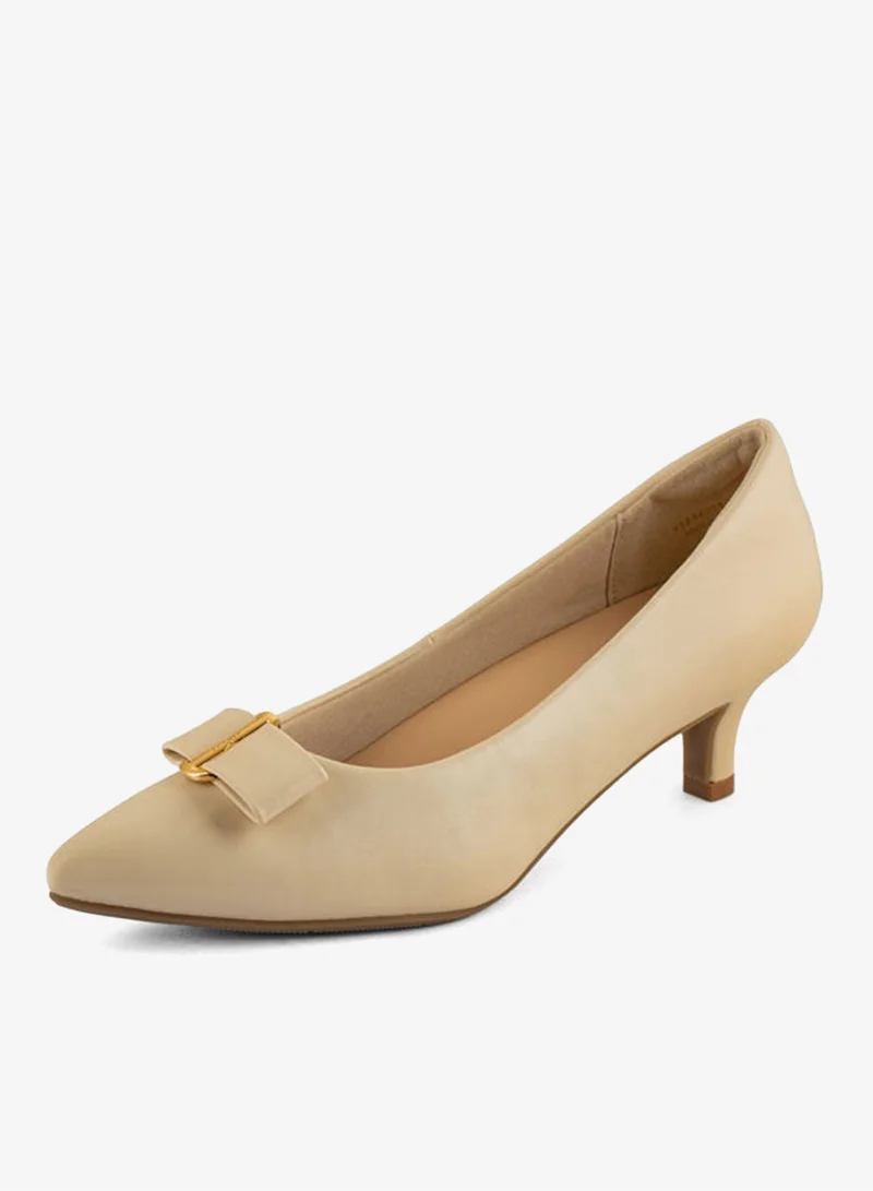 فينتشي مضخات نسائية مدببة إصبع القدم متوسط الكعب