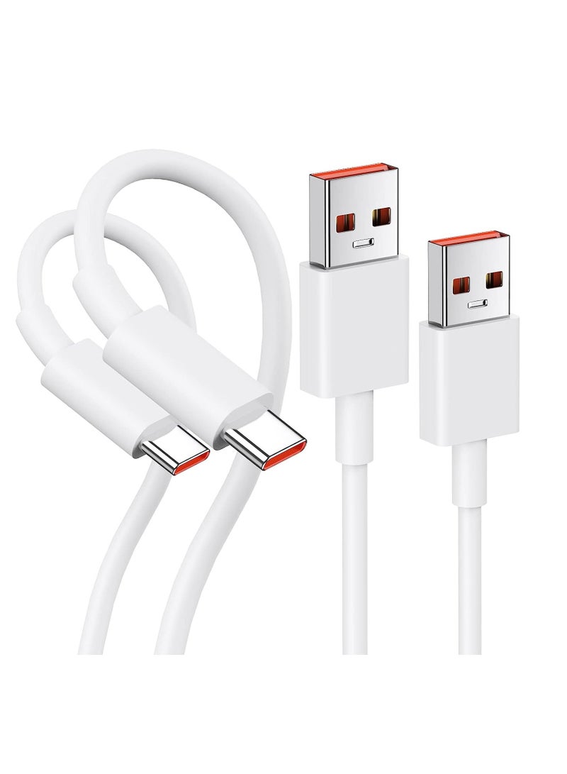 2Packs  3.3 Feet USB C Super Fast Charging Cable TPE Type C Data Cord Line for Huawei/Honor Mobile Phones, USB Type C Cable(6A) - Image 1