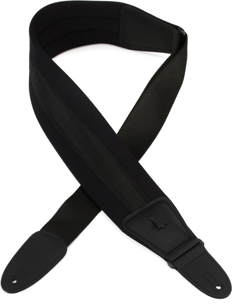 Levy's Leathers PM48NP3-BLK 3-1/2-Inch Neoprene Padded Acoustic Guitar Strap - Image 1