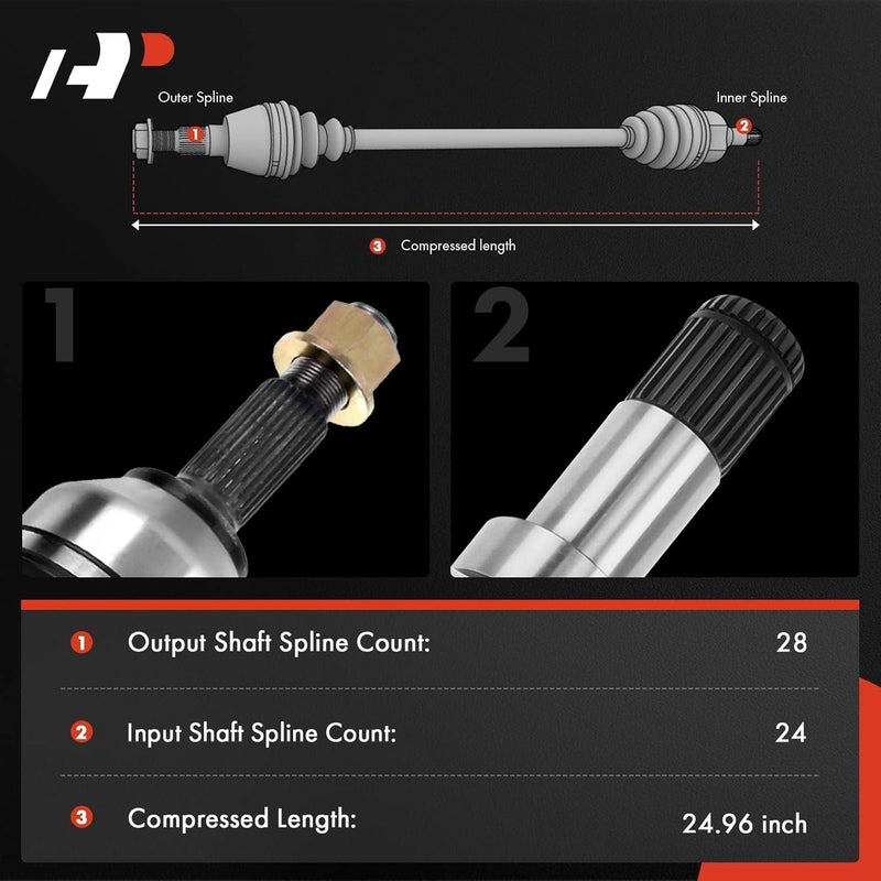 A-Premium CV Axle Shaft Assembly for Mitsubishi Lancer - Image 2
