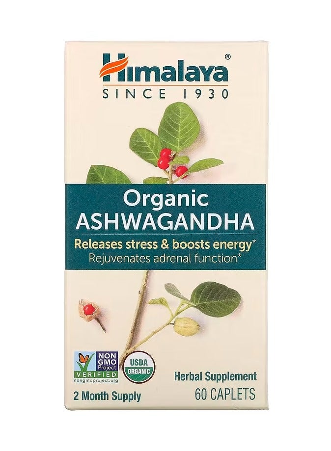 Himalaya Organic Ashwagandha, 60 Caplets - Image 1