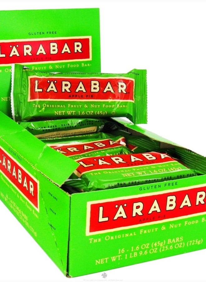LARABAR Larabar Apple Pie, Gluten Free Vegan Fruit & Nut Bar, 1.6 oz Bars, 16 Ct 