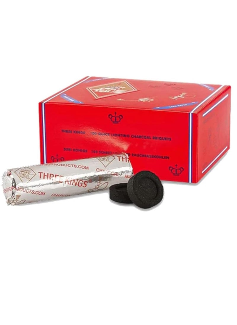 Al Khaleej Bakhoor Charcoal 100-Pieces | Incense Charcoal | Madkhan Charcoal | Longlasting Coal -33MM  - Image 3