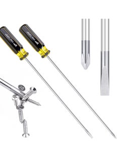 Generic Slotted and Phillips Screwdriver, 2 Pcs High Strength Magnetic Screwdriver, Cross head Screwdriver and Flat Blade Screwdriver, 15"  - Image 1
