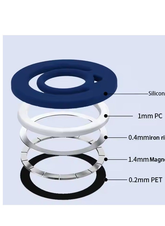 Beauenty Silicone iPhone grip provides comfort and magnetic compatibility with MagSafe, multi-purpose, stylish design in dark blue - Image 2