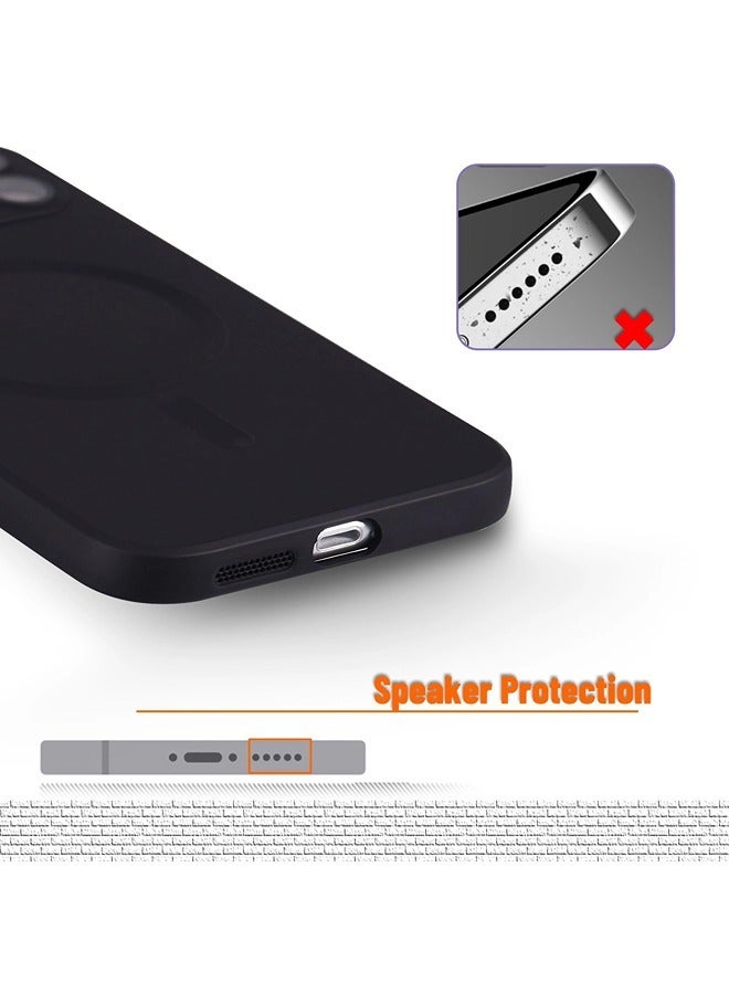 ShebSheb Matte for Samsung Galaxy S25 Case, Compatible with MagSafe, Slim Thin Magnetic Cover with Built-in Camera Lens Protector - Image 3