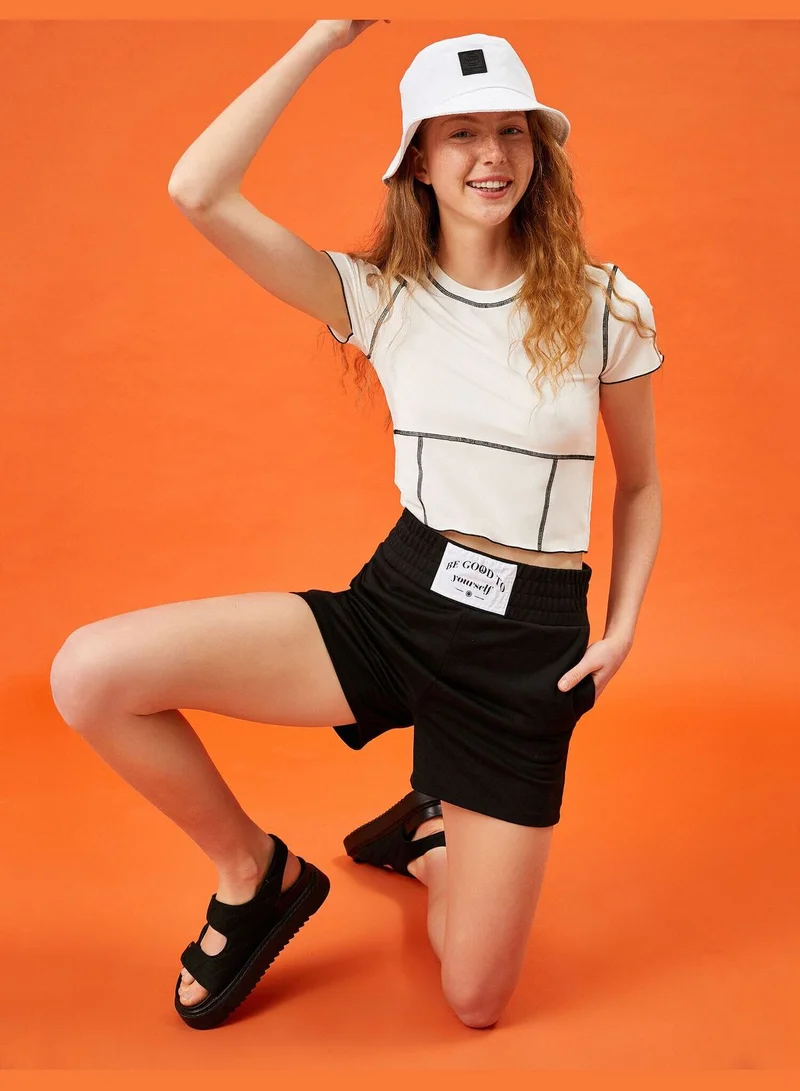 كوتون Slogan Shorts