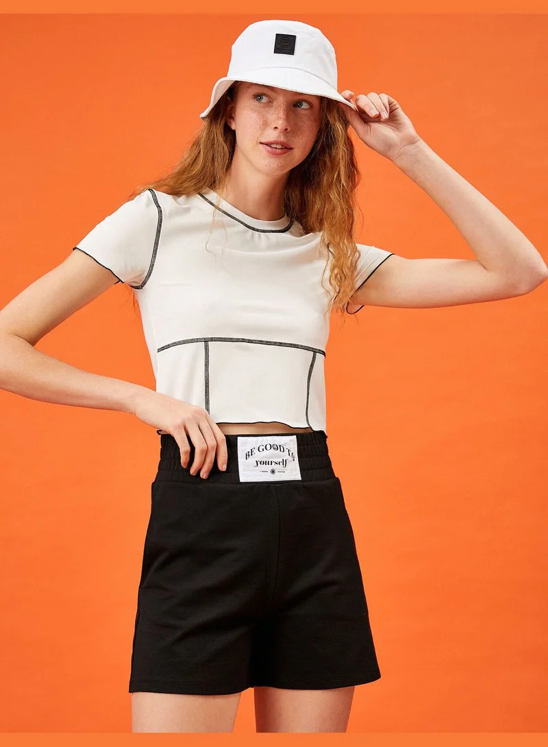 كوتون Slogan Shorts