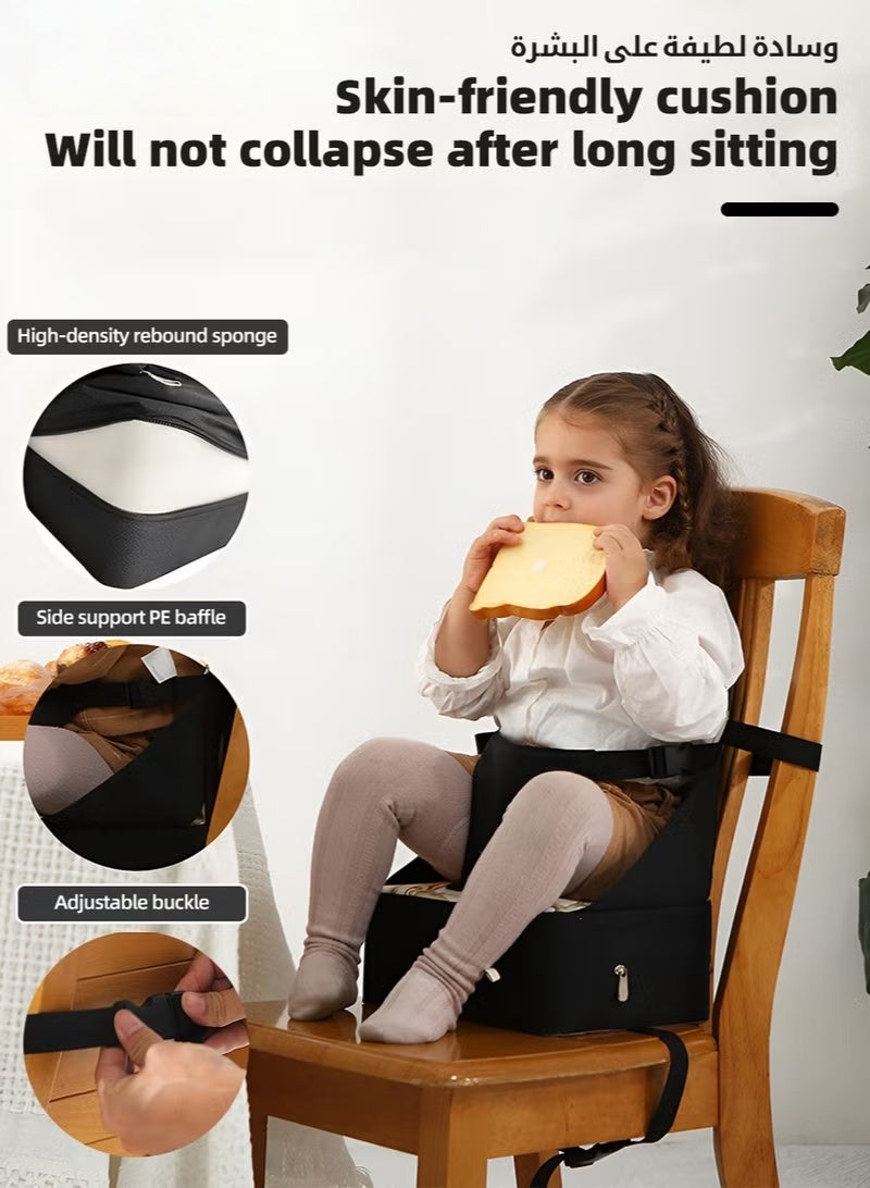HOOKOR Baby Booster Seat, Baby Portable High Chair, Toddler Chair Seat with Adjustable Straps, Baby Sit Up Seat, Travel Harness Seat for Toddlers Ages 6 Months+, Compact and Foldable - Image 5