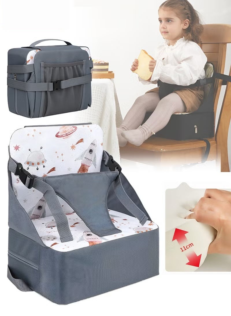 HOOKOR Baby Booster Seat, Baby Portable High Chair, Toddler Chair Seat with Adjustable Straps, Baby Sit Up Seat, Travel Harness Seat for Toddlers Ages 6 Months+, Compact and Foldable - Image 1