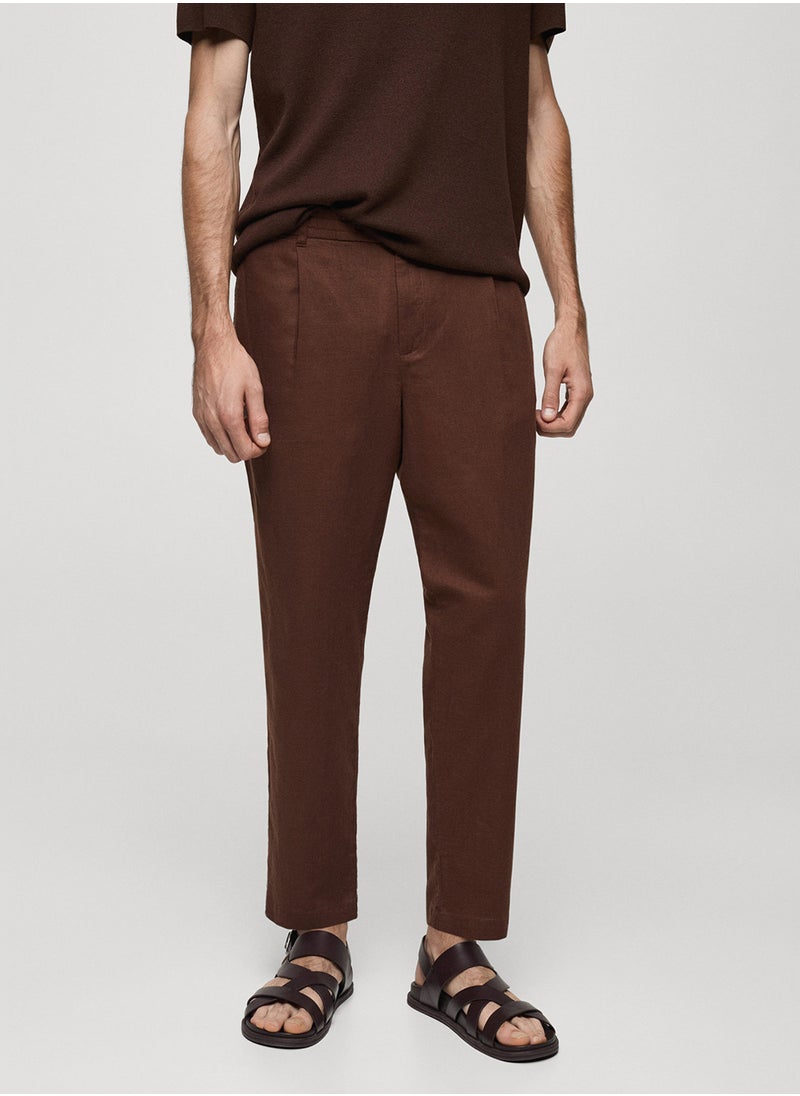 Mango Man Drawstring Slim Fit Pants  - Image 1