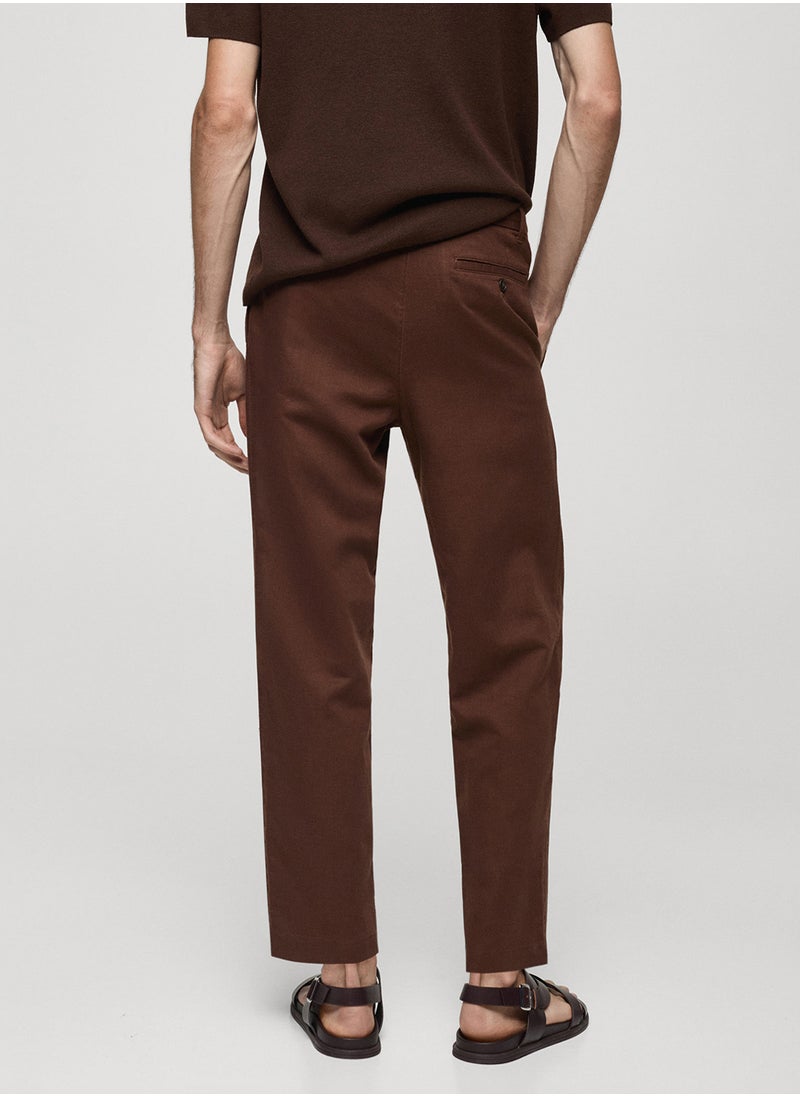 Mango Man Drawstring Slim Fit Pants  - Image 2