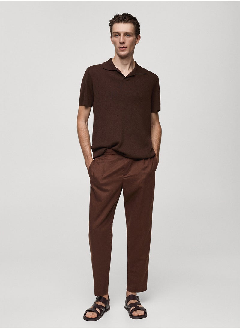 Mango Man Drawstring Slim Fit Pants  - Image 4