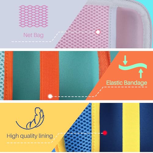 Lebakort Hard Case Compatible with Yoto Mini Kids Audio Music Player Children Speaker Plays Audiobook Cards Radio (Blue + Yellow Case) - Image 3
