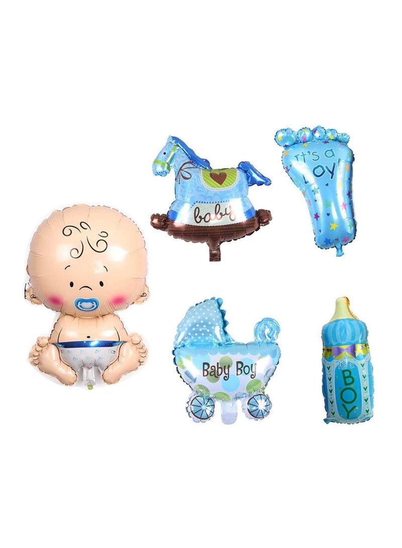 (5Pcs Set) Children Baby Shower Boy Kids Party Decoration Giant Foil Balloon Baby Birthday Party Decorations Supplies - Image 1