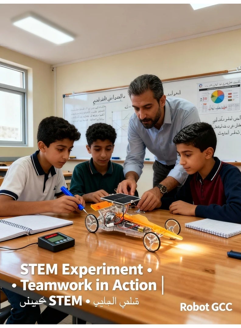 Solar Powered Racing Car STEM Kit – Build Your Own Solar Car | Dual Power (Solar + Battery) | Eco-Friendly Educational Science Toy for Kids - Image 3