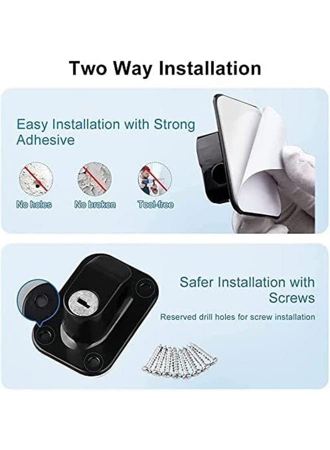 DUNISO 2 Pack Child Proof Fridge Lock，No Drilling Window Safety Locks，Child Safety Cable Lock with Key，Durable, Compact ,Convenient,suitable for cabinets, drawers,doors，White - Image 5