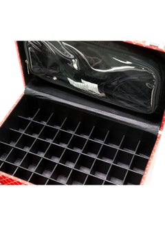 SUNRISE Professional Rolling Makeup Train Case, Hair Stylist, Nail Makeup Artist Travel Case, Faux Leather,RED  - Image 5