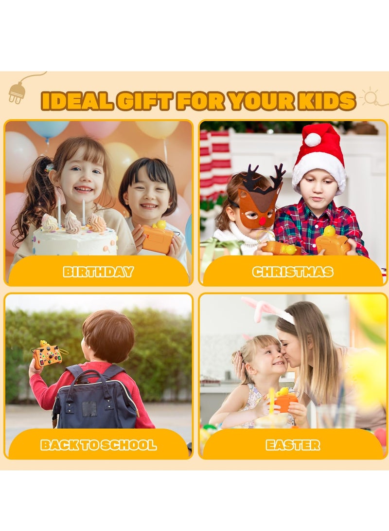 SYOSI Busy Board with LED Light, Montessori Toy for 1-3 Year Olds, Airplane Travel Toy, Switches Busy Board, Birthday Gift, Preschool Learning Activities for Boys and Girls - Image 4