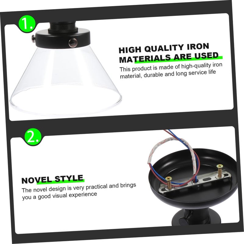 LIFKOME American-Style Iron Craft Ceiling Light Glass Fixture for Corridor and Dining Home Lamp Decor with Transparent Shade Romantic Warm Ambiance for Living Spaces - Image 5