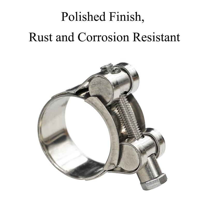 E Model Heavy Duty T Bolt Hose Clamps 304 Stainless Steel Leak Proof Locknut For Radiator Turbo Intake Hoses - Image 5